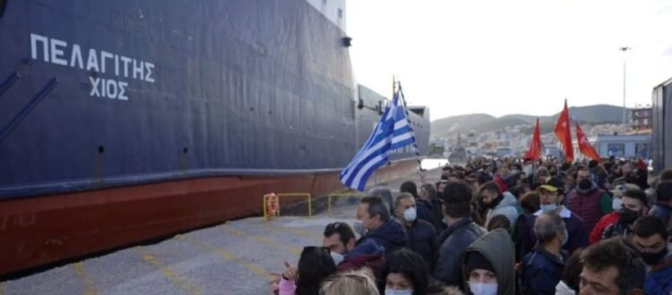 Μπλόκο στον «Πελαγίτη» και στη Μυτιλήνη - Στην Θεσσαλονίκη τα μηχανήματα κατασκευής δομής μεταναστών